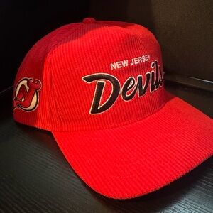 New Jersey Devils Red Corduroy Hat